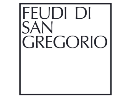 A logo featuring the text "Feudi di San Gregorio" enclosed in a rectangular frame.