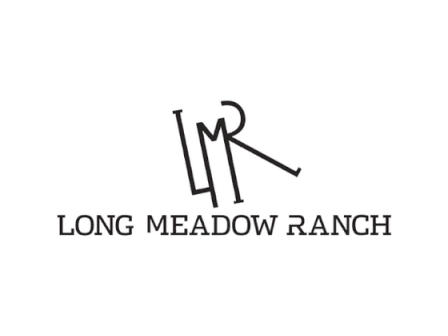 The image shows the Long Meadow Ranch logo with stylized letters "LMR" above the name "LONG MEADOW RANCH" in black text.