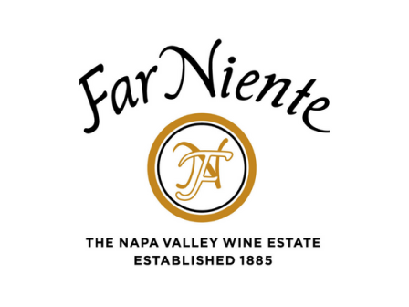 Logo of Far Niente, a Napa Valley wine estate established in 1885, featuring a stylized "FN" within a circle.
