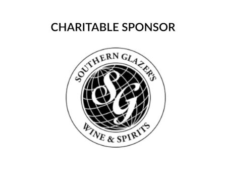 Charitable sponsor: Southern Glazers Wine & Spirits, logo shown with circular crest.
