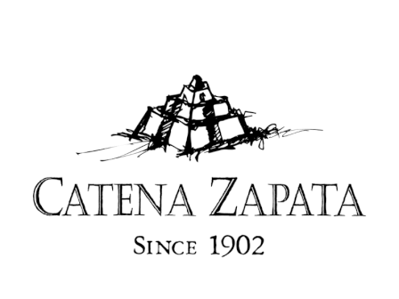 Logo for Catena Zapata winery: &ldquo;CATENA ZAPATA, SINCE 1902&rdquo; over a black grape-vine sketch.