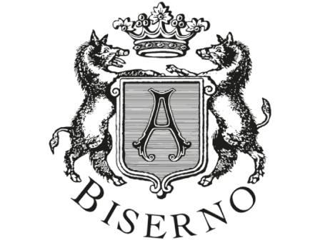 A black-and-white heraldic crest with a crown, two snarling lions, a shield with a stylized &ldquo;A&rdquo;, and the word &ldquo;RIBERNO&rdquo; beneath it.